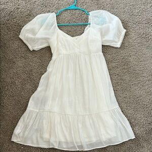 Nine West White Puff Sleeve Sundress